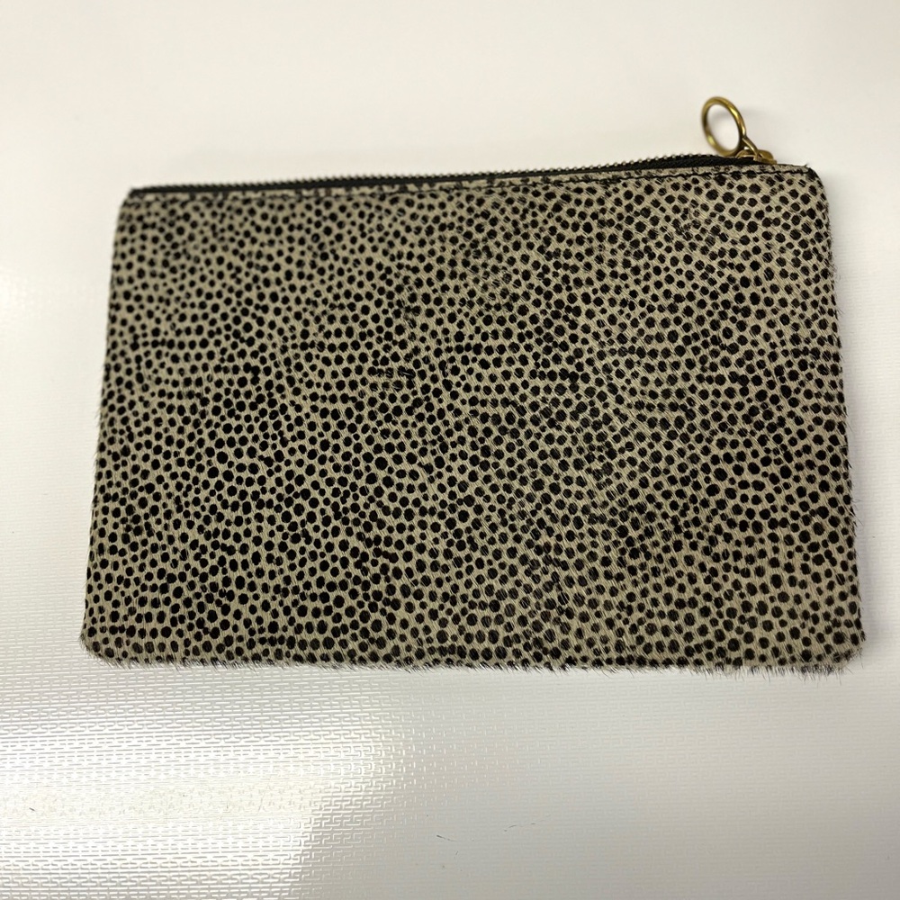 Madewell Black and Cream Clutch
